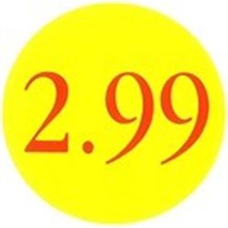 '2.99' Promotional Labels / Stickers - Qty: 500