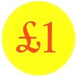 '£1' Promotional Labels / Stickers - Qty: 2000