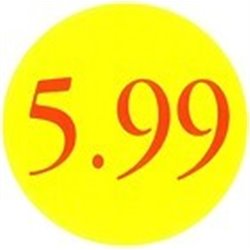 30,000 Yellow Permanent Price Gun Pricing Labels - 26mm x 16mm - CT7