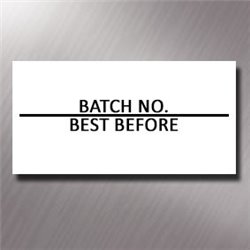 10,000 White 'Batch No / Best Before' Price Gun Pricing Labels - 26mm x 16mm - CT7