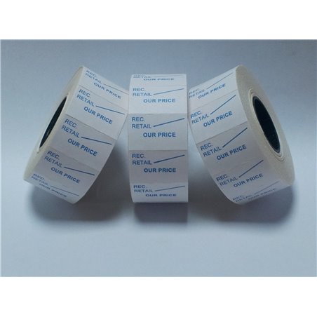 1,000 36 x 16mm White Thermal Transfer Labels 44mm Core