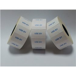 30,000 White 'Produced On / Use By' Price Gun Pricing Labels - 26mm x 16mm - CT7