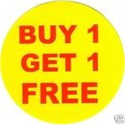 '3 for 2' Promotional Labels / Stickers - Qty: 500